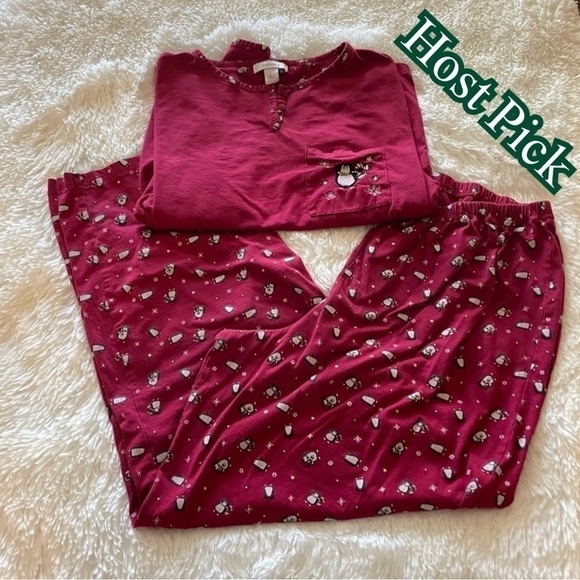 ✅Host Pick✅ Dress Barn Penguin Pajama Set, Large - Picture 1 of 13